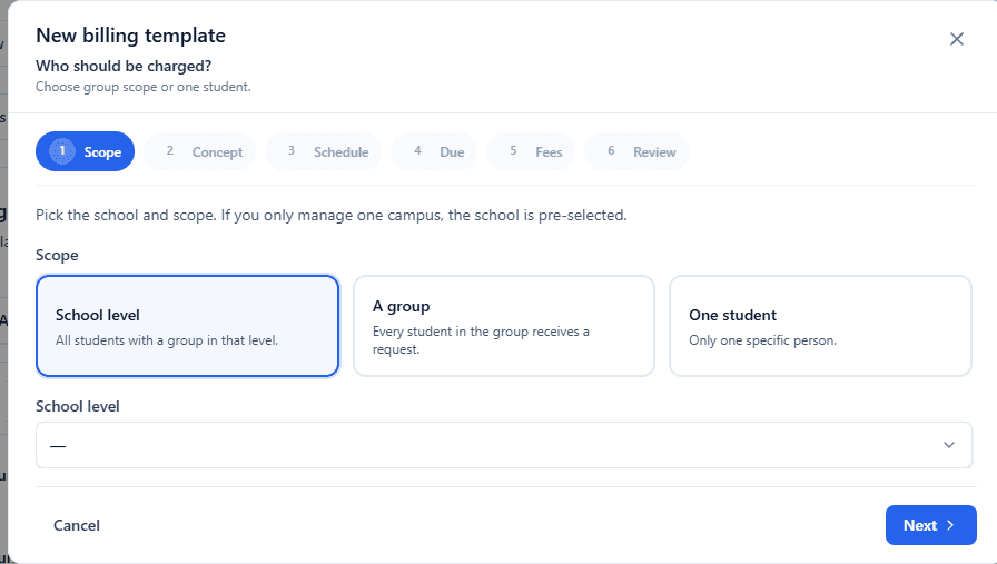 EduPilot billing template